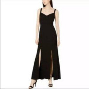 Calvin Klein Embellished Slit Gown